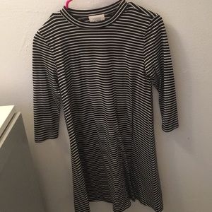 Soulmates black and white striped dress